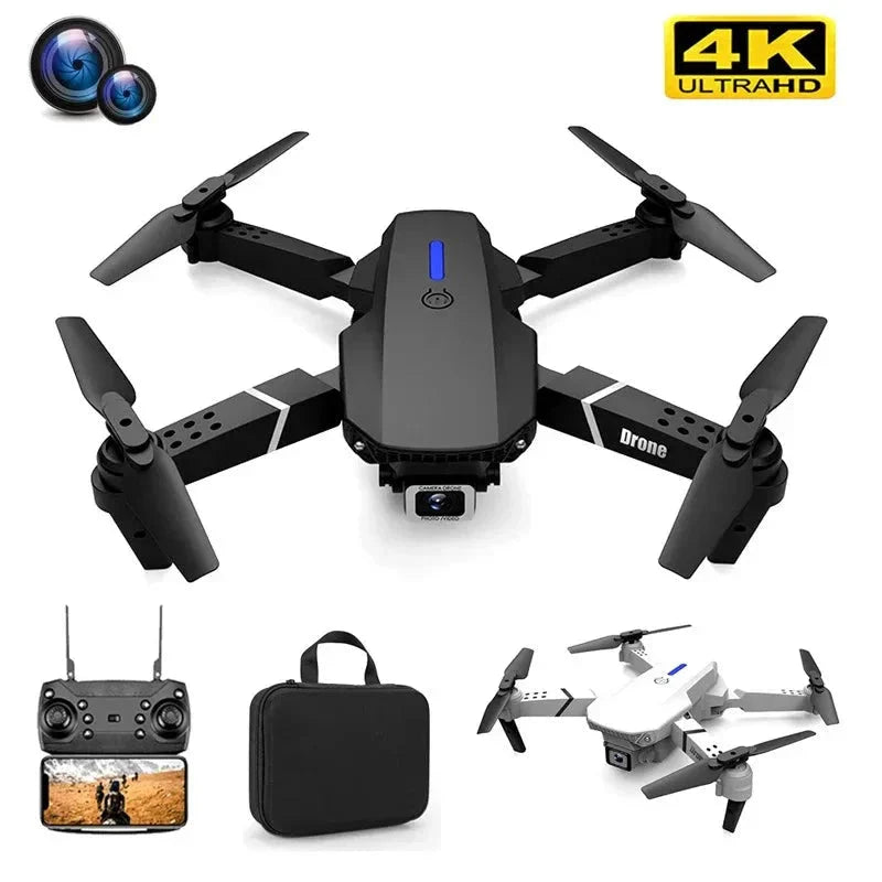 Drone E88 Pro Dobravel - WIFI FPV Camera HD 4K
