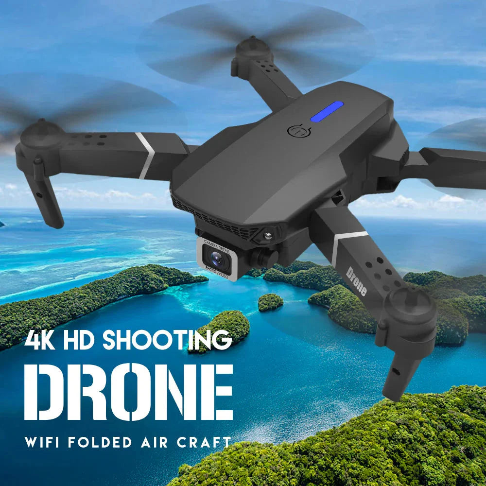 Drone E88 Pro Dobravel - WIFI FPV Camera HD 4K