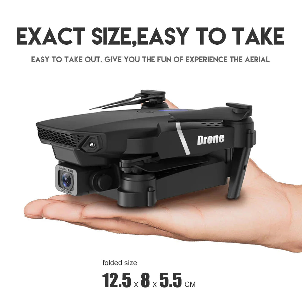 Drone E88 Pro Dobravel - WIFI FPV Camera HD 4K