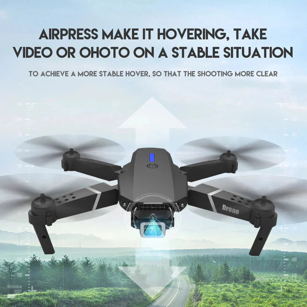 Drone E88 Pro Dobravel - WIFI FPV Camera HD 4K