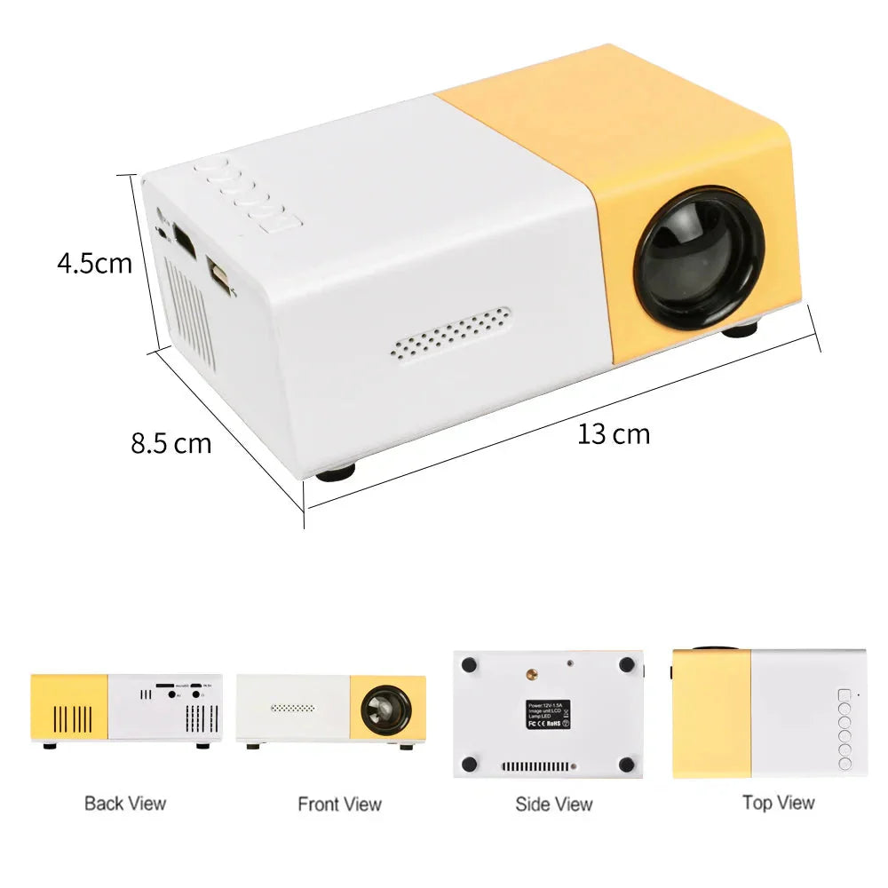 Mini Projetor YG300 Pro Suporte Full HD 1080P