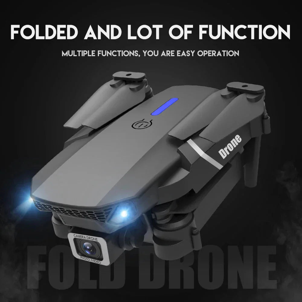 Drone E88 Pro Dobravel - WIFI FPV Camera HD 4K