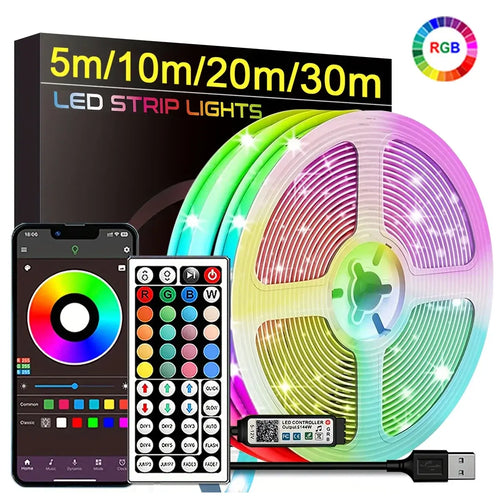 Fita LED RGB com Controle por App Luz de Ambiente 