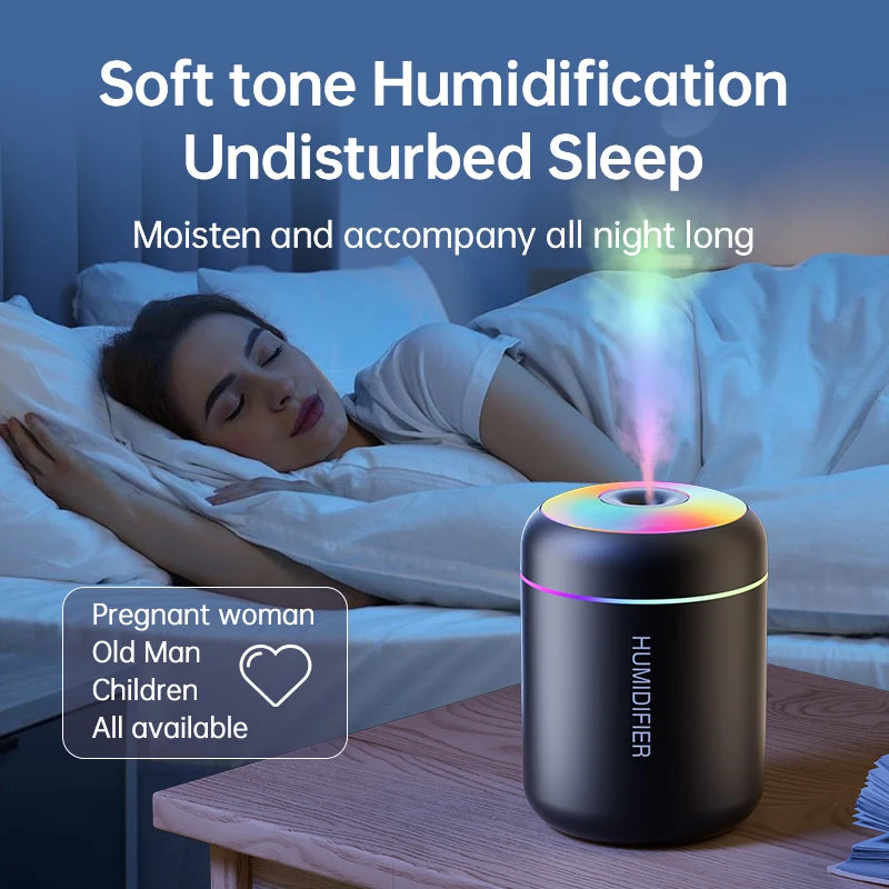 Mini Umidificador de Ar e Difusor de Aromas USB 180ml